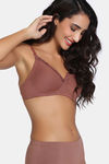 Zivame Beautiful Basics Padded Non Wired 3/4th Coverage T-Shirt Bra ( Pack of 2 ) - Multicolor — thumbnail 3